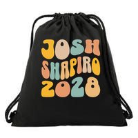 Josh Shaprio 2028 for President Resist Wavy Groovy Election Drawstring Bag