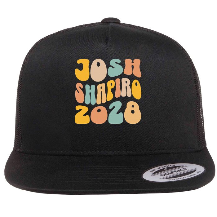 Josh Shaprio 2028 for President Resist Wavy Groovy Election Flatbill Hat