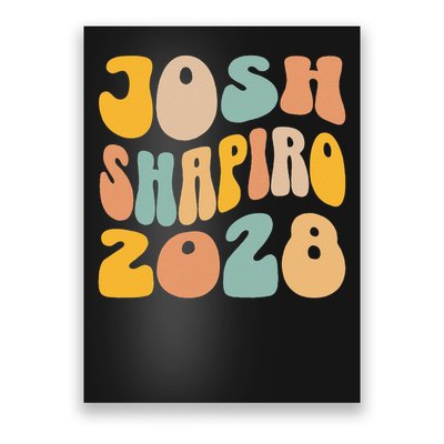 Josh Shaprio 2028 for President Resist Wavy Groovy Election Poster