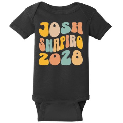 Josh Shaprio 2028 for President Resist Wavy Groovy Election Baby Bodysuit
