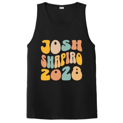 Josh Shaprio 2028 for President Resist Wavy Groovy Election PosiCharge Competitor Tank