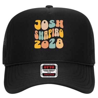 Josh Shaprio 2028 for President Resist Wavy Groovy Election Trucker Hat