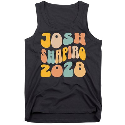 Josh Shaprio 2028 for President Resist Wavy Groovy Election Tank Top