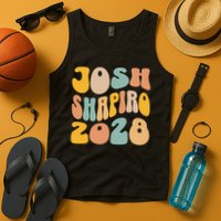 Josh Shaprio 2028 for President Resist Wavy Groovy Election Tank Top