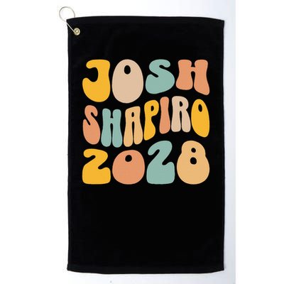 Josh Shaprio 2028 for President Resist Wavy Groovy Election Golf Towel