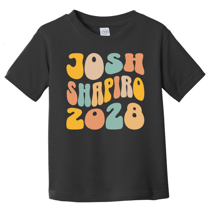 Josh Shaprio 2028 for President Resist Wavy Groovy Election Toddler T-Shirt