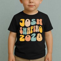 Josh Shaprio 2028 for President Resist Wavy Groovy Election Toddler T-Shirt