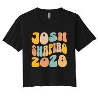 Josh Shaprio 2028 for President Resist Wavy Groovy Election Crop Top
