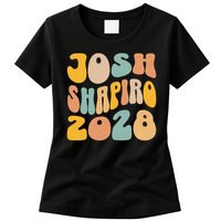 Josh Shaprio 2028 for President Resist Wavy Groovy Election Womens T-Shirt