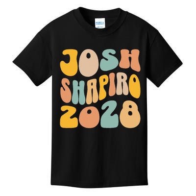 Josh Shaprio 2028 for President Resist Wavy Groovy Election Kids T-Shirt