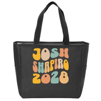 Josh Shaprio 2028 for President Resist Wavy Groovy Election Zip Tote Bag