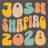 Josh Shaprio 2028 for President Resist Wavy Groovy Election Cotton Canvas Backpack