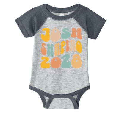 Josh Shaprio 2028 for President Resist Wavy Groovy Election Infant Baby Jersey Bodysuit