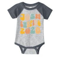 Josh Shaprio 2028 for President Resist Wavy Groovy Election Infant Baby Jersey Bodysuit