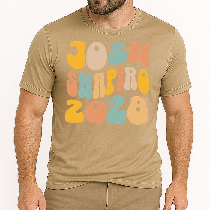 Josh Shaprio 2028 for President Resist Wavy Groovy Election Cooling Performance Crew T-Shirt
