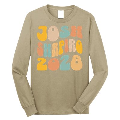 Josh Shaprio 2028 for President Resist Wavy Groovy Election Long Sleeve Shirt
