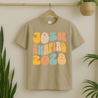 Josh Shaprio 2028 for President Resist Wavy Groovy Election T-Shirt