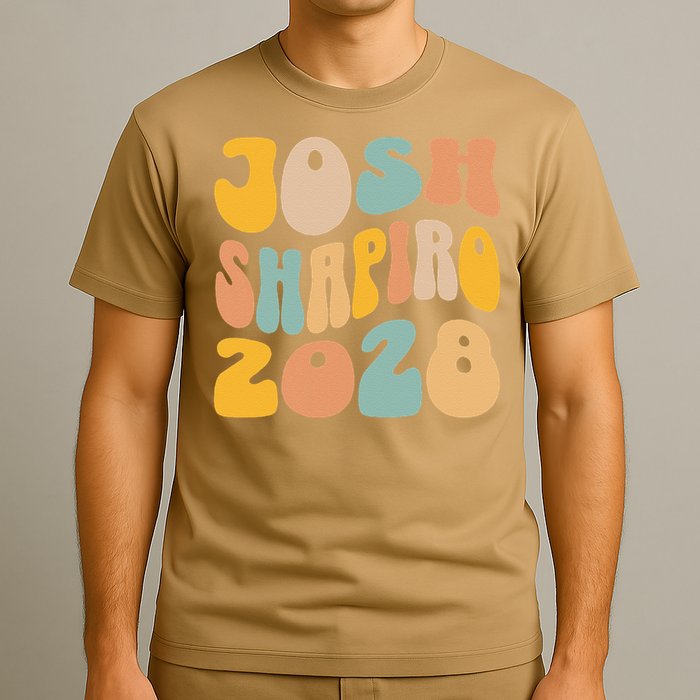 Josh Shaprio 2028 for President Resist Wavy Groovy Election T-Shirt