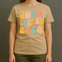 Josh Shaprio 2028 for President Resist Wavy Groovy Election T-Shirt