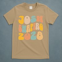 Josh Shaprio 2028 for President Resist Wavy Groovy Election T-Shirt