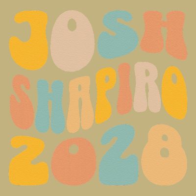 Josh Shaprio 2028 for President Resist Wavy Groovy Election T-Shirt