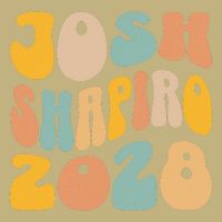 Josh Shaprio 2028 for President Resist Wavy Groovy Election Button