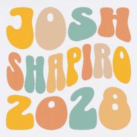 Josh Shaprio 2028 for President Resist Wavy Groovy Election Garment-Dyed Sweatshirt