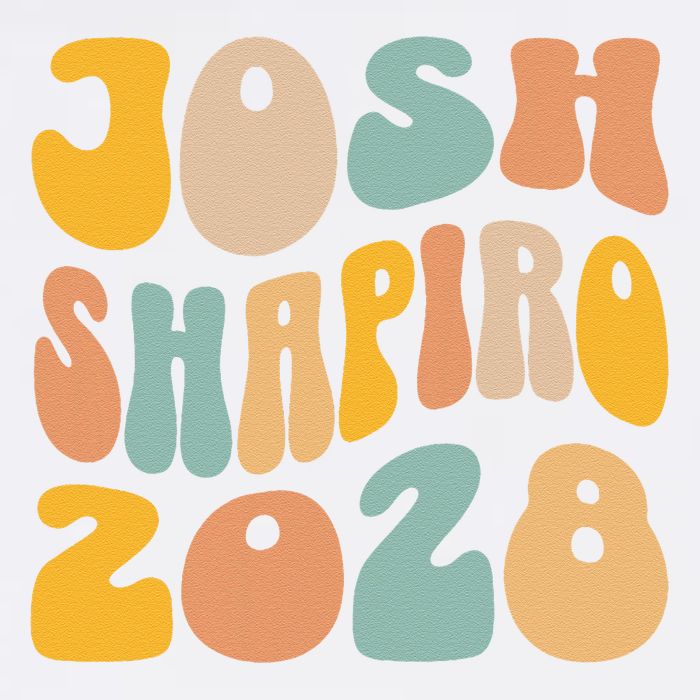 Josh Shaprio 2028 for President Resist Wavy Groovy Election Garment-Dyed Sweatshirt