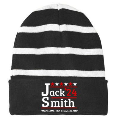 Jack Smith 2024 Make America Brave Again Striped Beanie with Solid Band