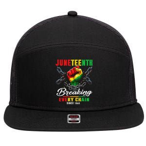 Juneteenth Shirts African American Freedom 1865 7 Panel Mesh Trucker Snapback Hat