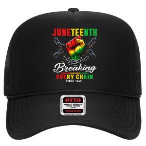 Juneteenth Shirts African American Freedom 1865 High Crown Mesh Back Trucker Hat