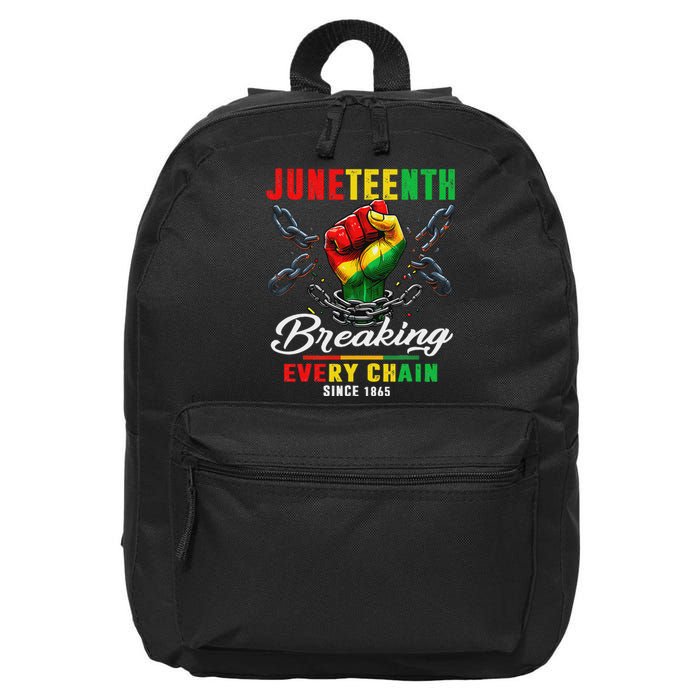 Juneteenth Shirts African American Freedom 1865 16 in Basic Backpack