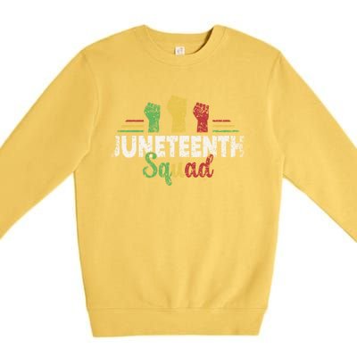 Junenth Squad American Black Africa 1865 Junenth Us Gift Premium Crewneck Sweatshirt