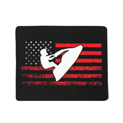 Jet Ski American Flag Funny Jet Skiing Gifts Mousepad