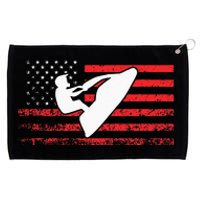 Jet Ski American Flag Funny Jet Skiing Gifts Grommeted Golf Towel