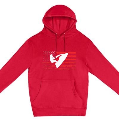 Jet Ski American Flag Funny Jet Skiing Gifts Premium Pullover Hoodie