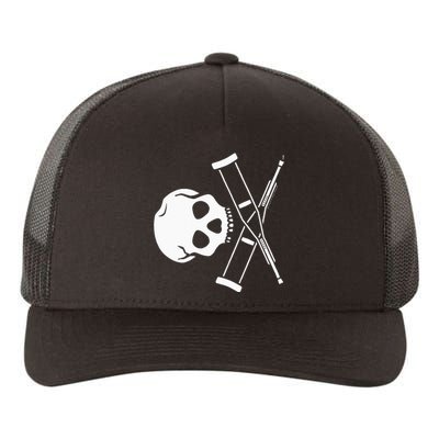 Jackass Skull And Crutches Yupoong Adult 5-Panel Trucker Hat