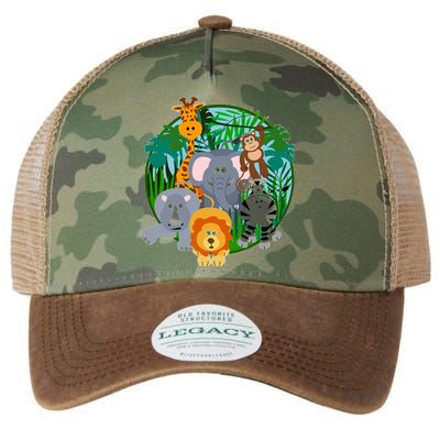 Jungle Safari Animals Legacy Tie Dye Trucker Hat