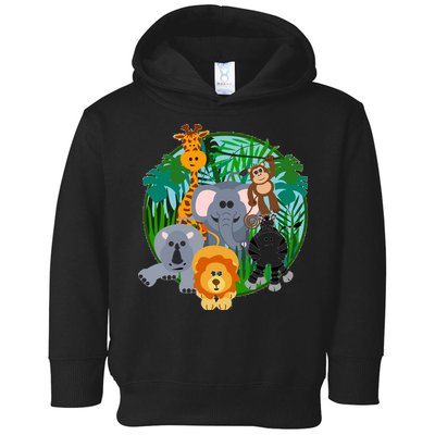 Jungle Safari Animals Toddler Hoodie