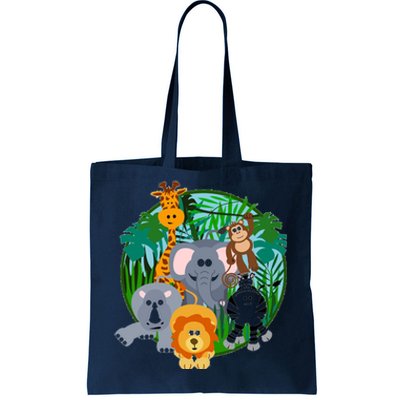 Jungle Safari Animals Tote Bag