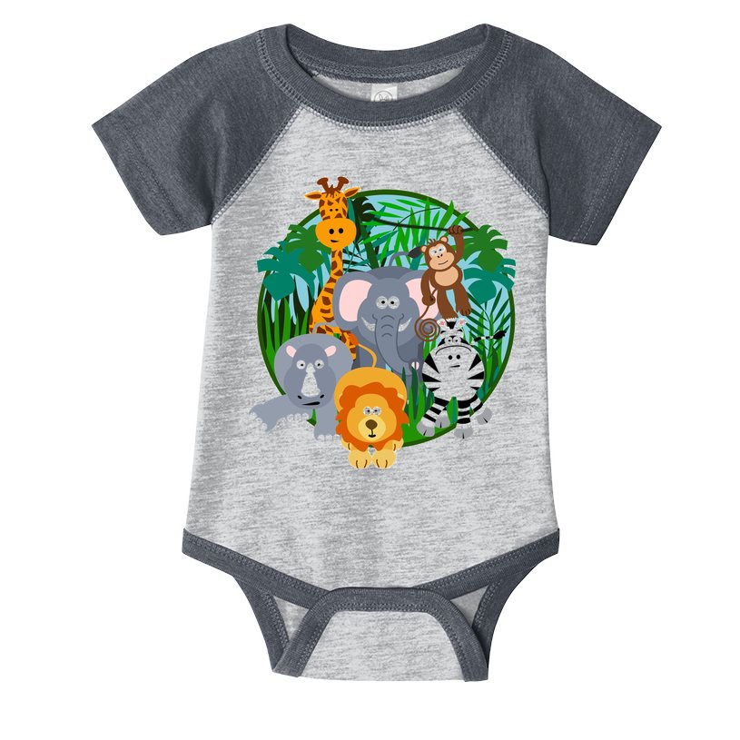 Jungle Safari Animals Infant Baby Jersey Bodysuit