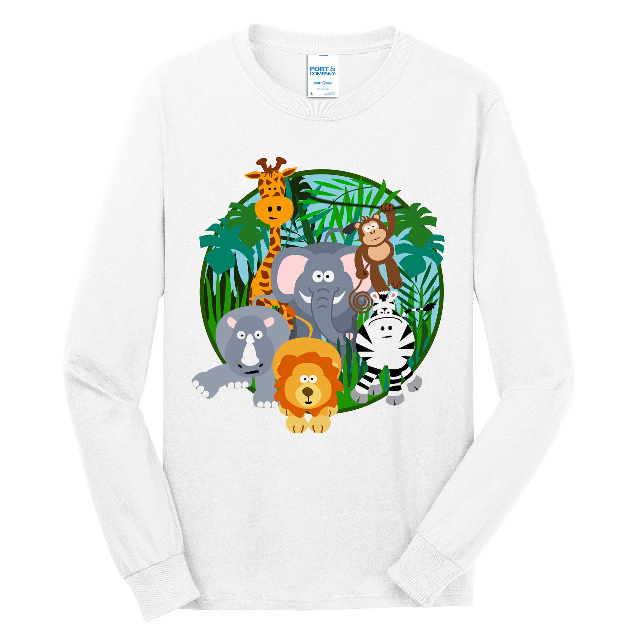 Jungle Safari Animals Tall Long Sleeve T-Shirt