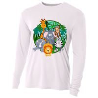 Jungle Safari Animals Cooling Performance Long Sleeve Crew