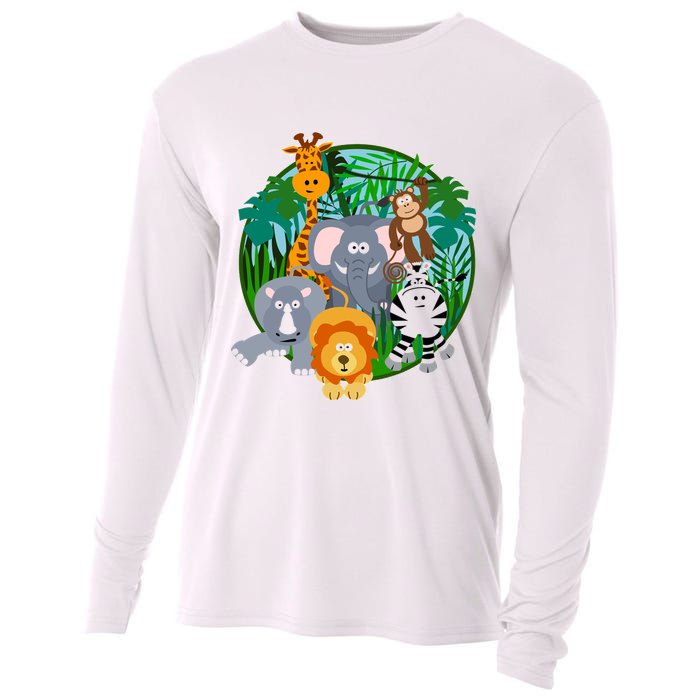 Jungle Safari Animals Cooling Performance Long Sleeve Crew