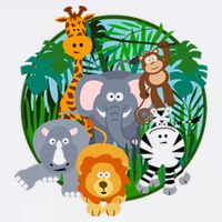 Jungle Safari Animals Cooling Performance Long Sleeve Crew