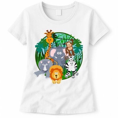 Jungle Safari Animals Womens T-Shirt