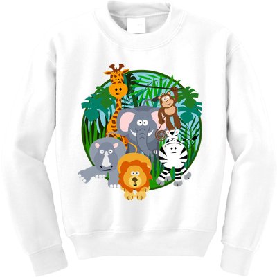 Jungle Safari Animals Kids Sweatshirt