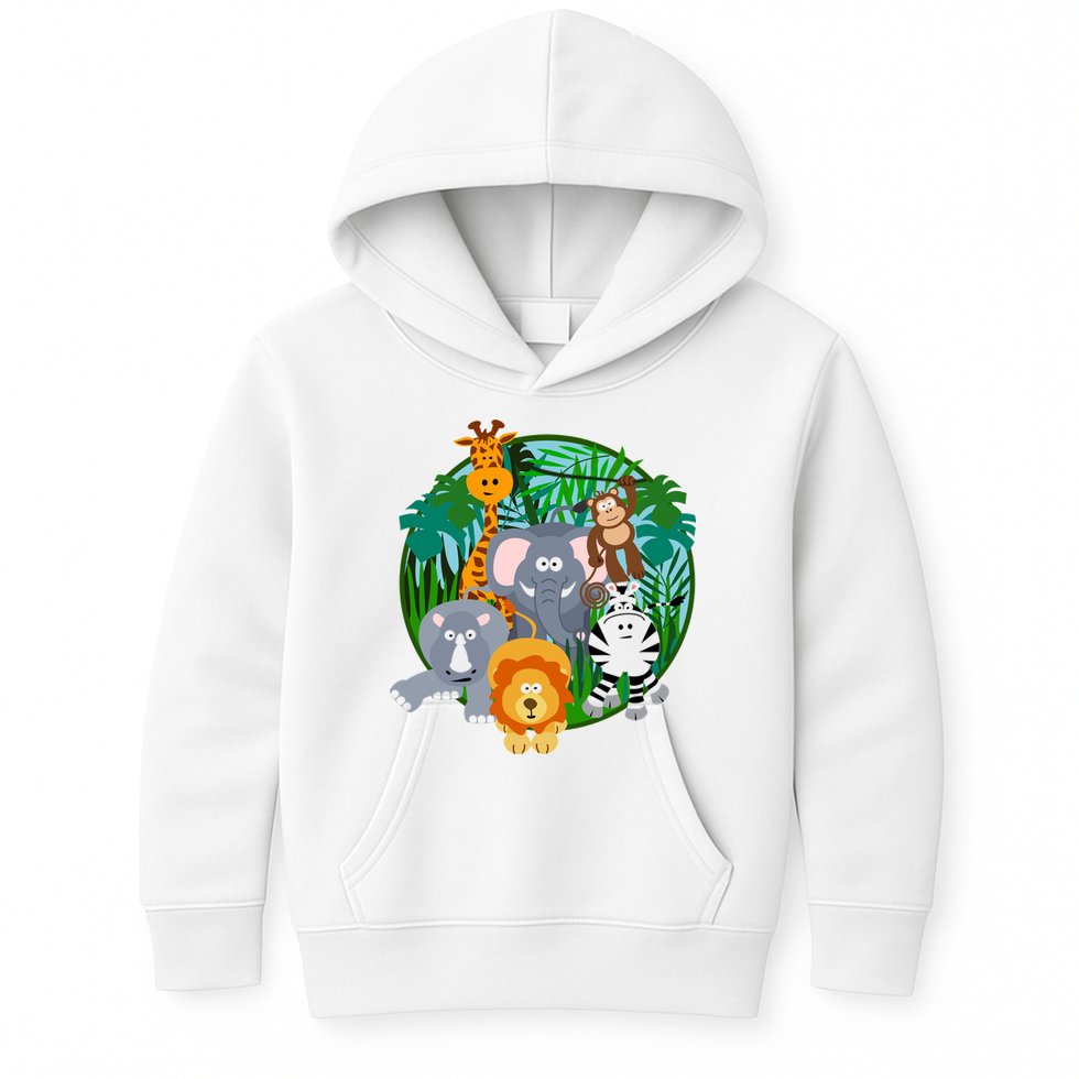 Jungle Safari Animals Kids Hoodie