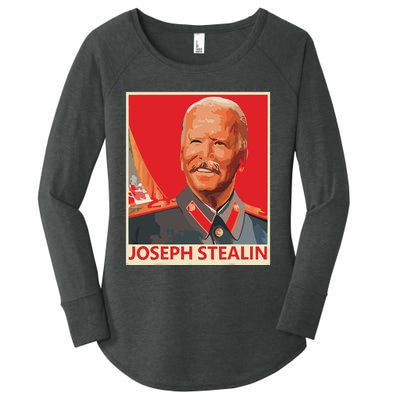 Joseph Stealin Anti Joe Biden Funny Shirts Anti Biden Women's Perfect Tri Tunic Long Sleeve Shirt