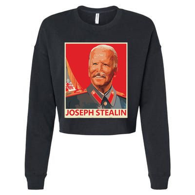 Joseph Stealin Anti Joe Biden Funny Shirts Anti Biden Cropped Pullover Crew